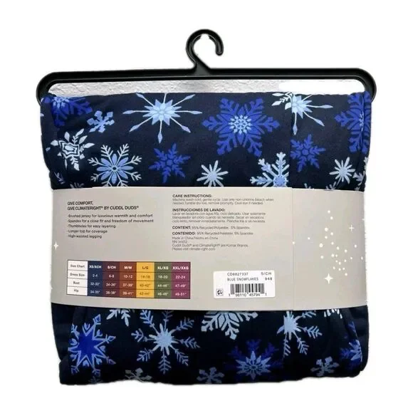 ClimateRight by Cuddl Duds 2pc Women's S Knit Base Layer Top Legging Set Blue - Picture 12 of 12